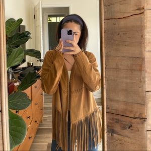 Fringe Faux suede Shacket